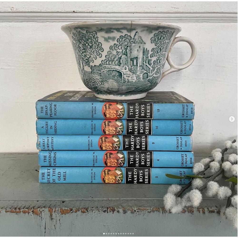 Vintage Hardy Boys Mystery Books Chums Secret Old Mill Airport 1960s LOT 5